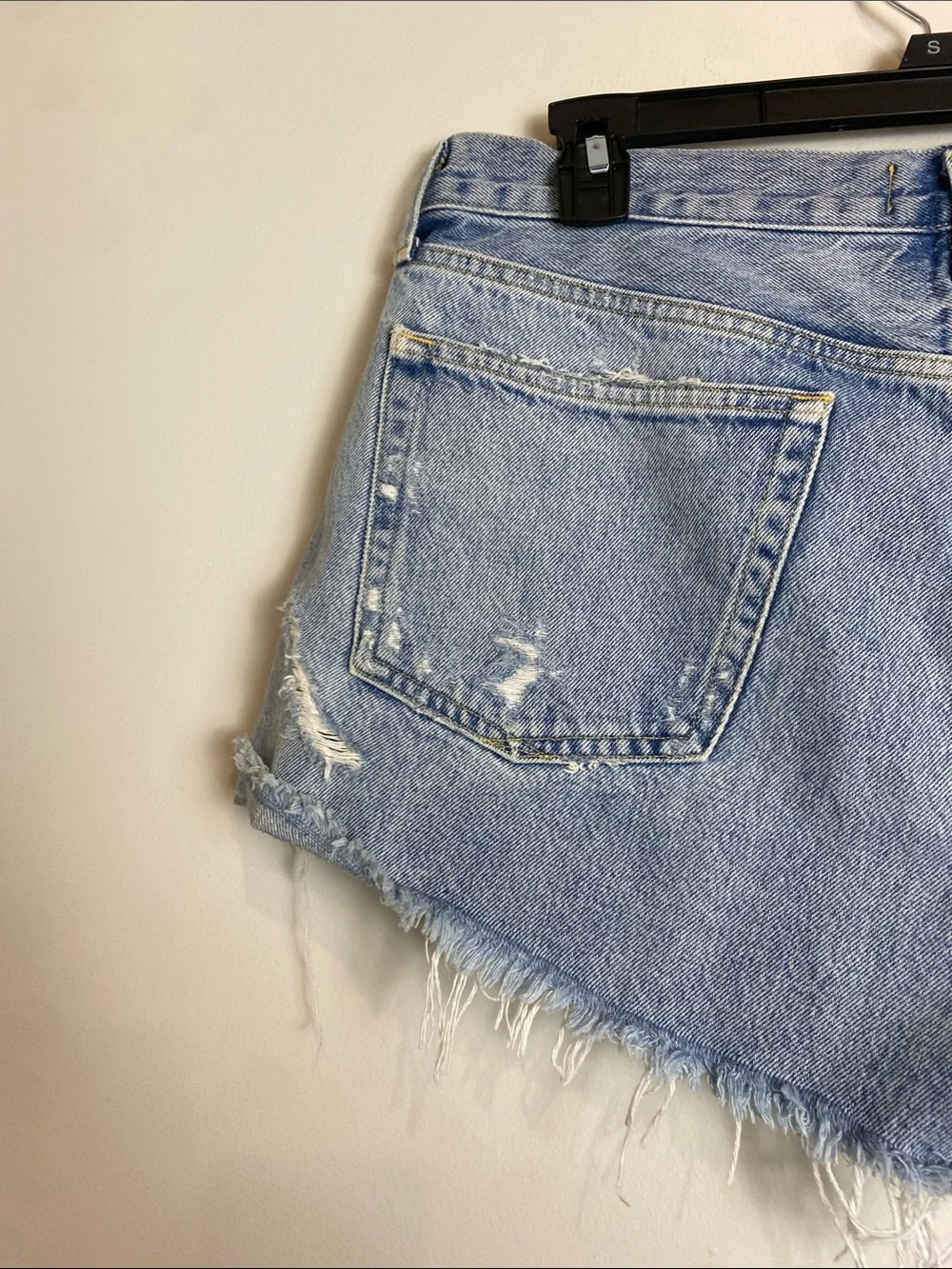 AGOLDE Parker Jean Shorts in Swapmeet Light Wash Blue Size 30 - Picture 11 of 12